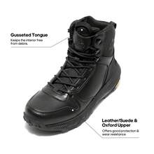 Botas Tácticas Militares para Hombre Botas de Senderismo Ligeras y Cómodas Vanguard - Negro - Ver 3