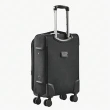 Softside Expandable Luggage With Spinner Wheels, 24 Inch / 71 Cm Softside Checked Large Luggage, Lightweight Checked Suitcase With Expandable Zippered Pocket And TSA Lock, Black - Black - View 8