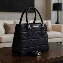 Kit 2 Women's Crossbody Bag With Side Embroidered Luxury Tote And Wallet Shoulder Bag For College Everyday We Ship Fast - 黑色 - 查看 2