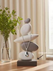 1 件抽象树脂石结雕像 - 客厅装饰中心装饰品，现代室内展示，圣诞节、万圣节、复活节装饰树脂装饰工艺品的理想选择，是创意人士设计家居装饰的最佳对象 - 彩色 - 查看 2