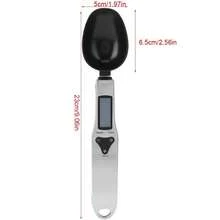 1 pieza Cuchara medidora digital de acero inoxidable, báscula de alimentos, admite unidades g, oz, gn, ct, báscula electrónica precisa de 0.1g para polvos, hierbas, cocina (baterías no incluidas)
