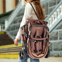 Carreola Para Bebés Con Portabebe, Carriola Para Bebé Bastón - Caqui - Ver 7