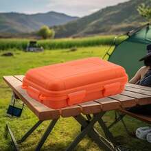 FILFEEL - Caja de plástico a prueba de golpes para exteriores, caja de supervivencia hermética, caja de transporte pequeña (S-naranja) - Negro - - Ver 8