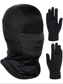 Ski Mask For Men Women, Balaclava Face Mask And Black Gloves, Shiesty Mask UV Protector Lightweight For Motorcycle Snowboard