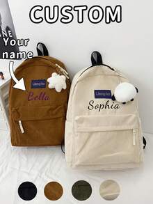 Customize Your Own Backpack For A Casual And Versatile Look. You Can Print Your Name, Letters, Lucky Numbers, And More. Perfect For Everyday Wear, Such As Going To School, Dance Class, And Traveling. Perfect As A Birthday Gift For A Friend Or Daughter, A Souvenir Bag, A Christmas Gift, Or A New Year'S Gift.Without Badge, Picture Is For Reference Only