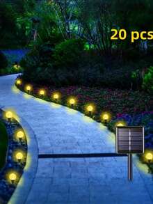 20pcs Solar Powered Pathway Lights - Multicolor Solar LED Bubble Lights, 8 Lighting Modes, Auto On/Off, IPX4 Waterproof, Space Theme, Outdoor Lawn Garden Lights, Button Controlled Solar Landscape Lighting, IPX4 Outdoor Illumination, 8 Bright Lighting Modes, Suitable For Yard, Lawn, Summer, Camping, Party, Wedding, Trail, Backyard And Lawn, Independence Day, Birthday, Christmas Lawn Decor Path Lights!