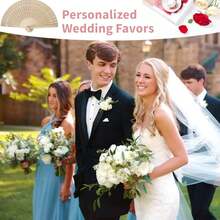 Elegant Folding Fan For Women, Traditional Hand Held Fan With Oriental Design, Wedding Party Favor Accessory, Portable Bamboo Paper Fan, Cultural Art Piece - A - Xem 7