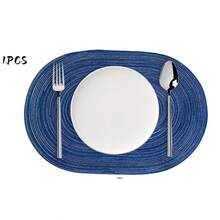 Tovagliette ovali/rotonde, set di tovagliette lavabili intrecciate, antiscivolo, resistenti al calore per tavolo da pranzo, decorazione per interni ed esterni, decorazione per tavolo da cucina