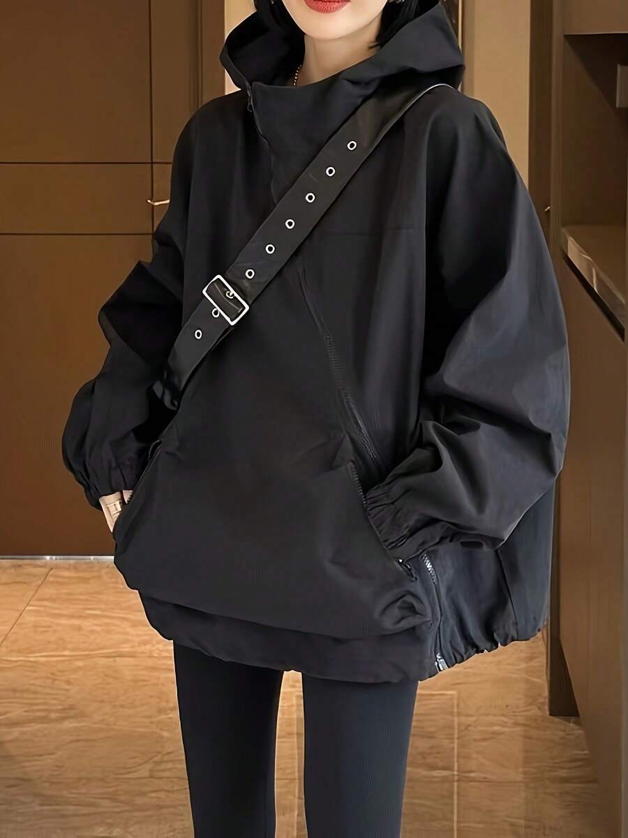 Women Trench Coats - Black - View 1