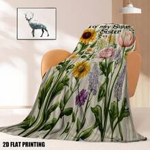 Heartfelt Sister's Gift,Modern Style, Versatile,Super Soft Flannel Printed 3D Blanket, As Birthday Gifts, Family, Wedding, Souvenir Blankets, Polyester Blankets Suitable For All Seasons, Washable, Machine Washable, Lightweight, Breathable, Comfortable, Warm, Unique, 280gsm For Him, Her Personalized Ideal Gifts For Her,Perfect Nap, Camping, Travel, Home, Daily Life, Office Decoration, Birthday, Anniversary, Valentine's Day, Thanksgiving, Christmas, Halloween, Wedding, New Year Gifts ,Sofa,Bed,Car,Bedroom,Living Room,Office,  Outdoor Camping, Beach,Wall Decoration - Nhiều màu 14 - Xem 6