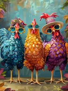 16x20英寸成人数码油画套装 - 简易丙烯颜料套装，含画笔和颜料，是家居装饰、生日、父亲节、母亲节、毕业典礼的完美礼物 - 中紫紅色 - 查看 9