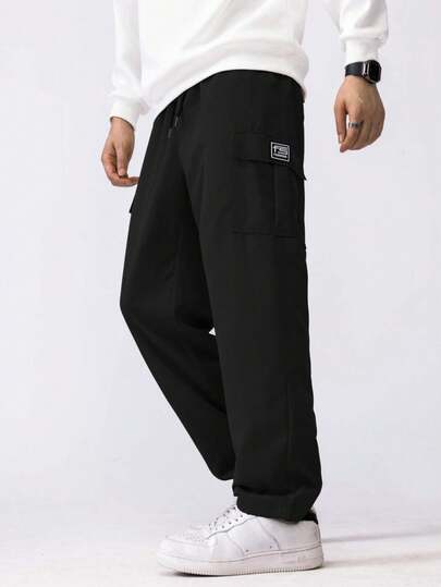 男士休闲工装裤，适合户外旅行，多口袋学院风工作裤，送给男友或老公的礼物，秋季款