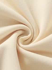 1件少女Y2K甜美风蕾丝蝴蝶结印花卫衣，柔软舒适，日常休闲穿着。 - 杏色 - 查看 7