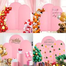 1pc Pink Wedding Arch Backdrop Stand Cover, Chiara Dome Arch Backdrop Stand Cover, Birthday Party Ceremony Decoration, Event Arch Cover, Ceremony Pink Wedding Decor