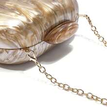 Embrague de concha dura con efecto de mármol acrílico, bolso de noche de mujer con cadena dorada, pequeño bolso de mano a juego con vestido de fiesta y vestido de noche, regalo perfecto para amigos