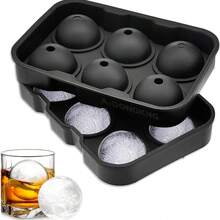1pc Silicone Ice Tray, Ice Making Box, Soft Silicone, Low Temperature Resistant, Easy To Clean,  Ice Cube Mold Tray(Free Funnel Included) - Black - View 3