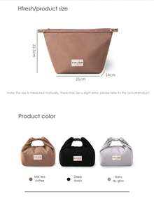 1 szt. Torba na lunch dla kobiet i mężczyzn, studentów, szczelna, izolowana, miękka, duża torba termiczna na lunch - wielokrotnego użytku pudełko na lunch do pracy w biurze, szkoły, na piknik, plażę, torby szkolne, torby do przechowywania dla nauczycieli, torby do klasy, torby do klasy (czarne/szare/brązowe)