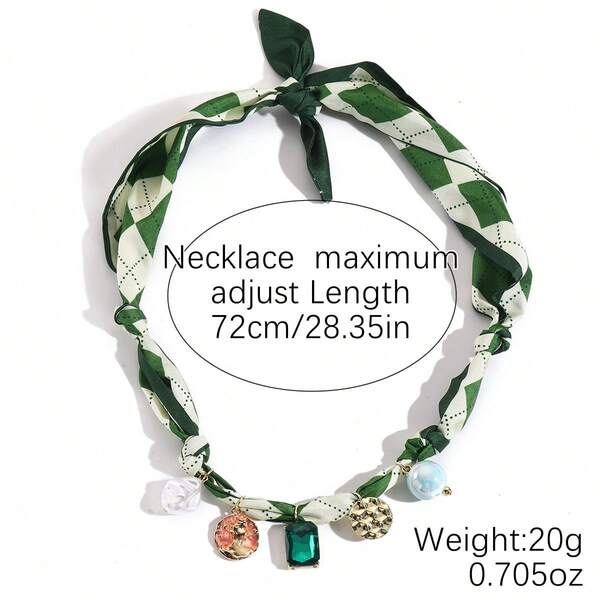 1 pieza Bufanda larga de moda colorida, Colgante creativo de Papá Noel, Adecuado para que las mujeres lo usen en Navidad