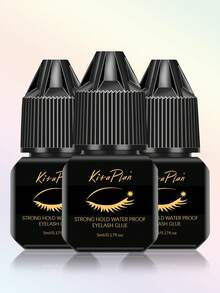 Pegamento para pestañas hipoalergénico - Pegamento para extensión de pestañas - Secado rápido (0.5-1 seg), Larga duración 45 días, Apto para principiantes y salones de pestañas DIY - Negro - Ver 16