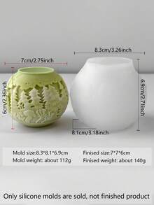 1 Set Of 3 Spherical Embossed Christmas Reindeer Candle Molds, Suitable For DIY Scented Candles, Plaster Diffuser Stones, Resin Casting, And More. Versatile Mold For Christmas Decor, Meditation, And Ambiance Creation. Home Decor Christmas Decorations Room Decor, Christmas Gifts