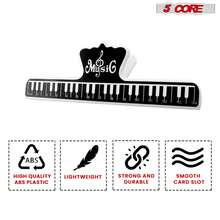 5 Core Music Sheet Holder Clip Pair Durable Page Holder - 黑色 - 查看 6