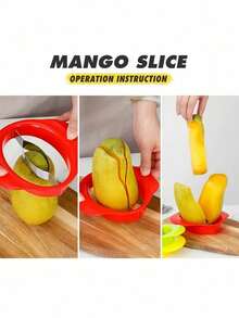 1 pièce Éplucheur de mangue, trancheuse de mangue, éplucheur et outil d'épluchage, diviseur de mangue, éplucheur de tranches de fruits, ergonomique