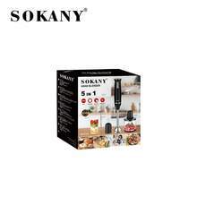 SOKANY 5-IN-1 Elektrischer Mixer, 800W Hochleistung, 2-Gang Drehzahlregelung, abnehmbarer Sockel. Enthält einen Rührstab, Schneebesen, Fleischwolf-Schüssel, Milchaufschäumer und Mahlbecher. Geeignet zum Eierschlagen, Fleischverrühren, Zubereitung von Beikost und Entsaften. Ein Schneebesen, der sich sehr gut für Familien und Hotels eignet, sowie ein Fruchtnahrungsergänzungsmittel.