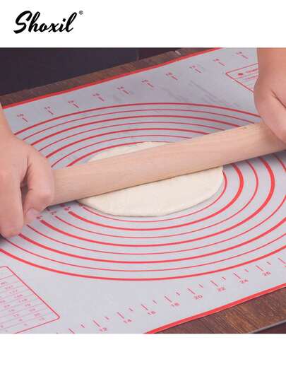 shoxil 实木擀面杖，榉木面团擀面杖，厨房烘焙必备，适用于披萨、意面、馅饼皮等，以及饺子制作，斋月期间也可使用。