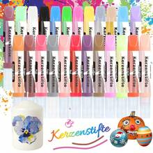 Bộ 20 bút vẽ vải nhiều màu, mỗi bút 10ml, bút vẽ đa năng DIY, thích hợp cho Halloween, trang trí Giáng sinh, nến thủy tinh, vải vóc, đồ thủ công bằng gỗ, dụng cụ nghệ thuật khô nhanh, quà tặng - Nhiều màu - Xem 2