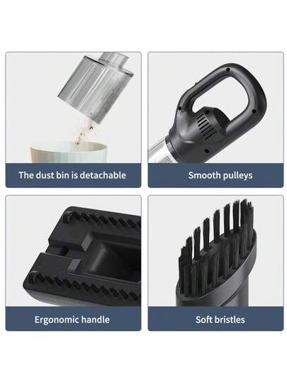 SOKANY Cordless Stofzuiger Cleaner, Rechargeable Super Powerful held Lightweight Portable Barrier Free Wireless Cleaning, Strong Suction, High Cleaning Efficiency, Convenient Home Car Built In 1800mAh Battery view 8