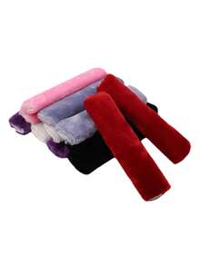 2Pcs Soft Car Seatbelt Cover Sheepskin Seat Belt Pillow Pad Seat Belt Strap Cover Shoulder Pads For Bag Car Accessories - Multicolor - View 11
