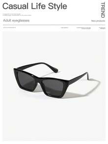 1/2 件女士亚克力休闲猫眼时尚白色眼镜，适合度假出游和日常生活装扮，搭配优雅夏季海滩度假、户外、旅行学院风，适合返校 - 彩色 - 查看 15