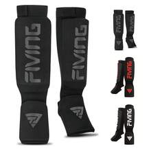 1 Pair Knitted Muay Thai/MMA Leg Guards, Adult Unisex Leg & Foot Protection For Training & Competition