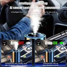 Smart Car Air Freshener Diffuser With Starry Sky Projection & 50/150ml Perfume, 5 Modes Adjustable Rechargeable Car Diffuser, Auto On/Off Smart, Cologne - 1 máy khuếch tán hương thơm + 3 chai - Xem 4