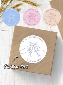 1 Piece Of Custom Christmas Letter Stickers, Personalized Custom Name Stickers, And Circular Sealing Stickers For Gift Packaging Boxes - Multicolor - View 1