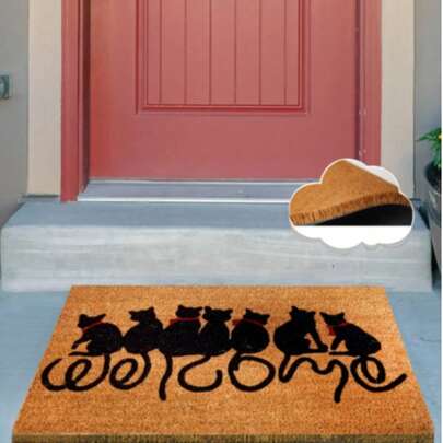 40x60 Cm Natural Coir Doormat With Heavy-Duty 100% PVC Backing – Non-Slip, Dirt-Trapping Brush Surface – 18–22 Mm Thick Durable Mat For Indoor & Outdoor Use MADE IN TURKEY