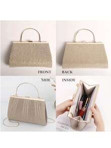 Handbags Shoulder Bags Glitter Clutch Bags For Women Sparkly Evening Bags Sequin Bag For Wedding, Party, Date, Prom