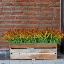1/3/5/80 pièces Plantes artificielles de 44 cm Herbe de printemps Vase Fausses plantes aquatiques pour décoration de table à manger verte, bureau et ferme, mariage, cuisine, maison, centre de fleurs de mariage, arrangement floral, pour décorations de printemps et d'automne, vase de mariage pour chambre, salle à manger, chambre à coucher, accessoires de fête d'anniversaire, décorations de jardin extérieur - Orange - Voir 5