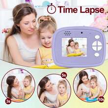 Süße kleine Pony-Formen Sofortbildkamera, 1080P HD Linse Kamera mit Sofortbilddruck, inklusive 5 Rollen Druckpapier und 32GB Speicherkarte, wiederaufladbarer Akku, ideales Geschenk für 3-14 Jahre alte Jungen und Mädchen - Verschiedenfarbig - Übersicht 11