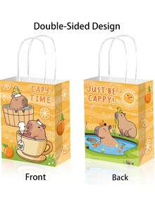 12/24个装水鼠礼品袋，适合儿童水鼠主题派对，带提手糖果纸袋，适用于生日派对、婴儿派对、生日、返校季、圣诞节、派对回礼袋 - 彩色 - 查看 3