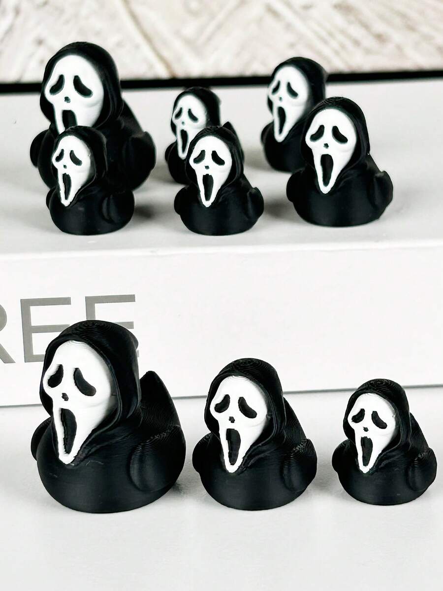 1 Inch Micro Creepy Duck, Tiny Mini Grim Reaper Duck, Ghost Duck Model, Mini Decor Figurine, Easter Gift, Birthday Surprise, Dark Magic Garden Decor, Dollhouse Accessory, Prank, Quirky Resin, Halloween Spooky Duck, 3D Printed Ornament, Christmas Decoration, New Year Desktop Accessory - Multicolor - View 1