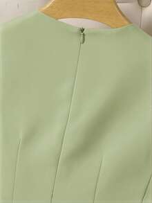 Women's Marrente Party Dress Long Prom Dress With Round Neckline Wedding Event Dress, Party Dress, Wedding Guest Dress, Party Dress No Ironing S M L - 橄欖綠 - 查看 5