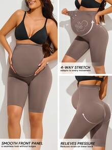 1pc Maternity Belly Support Shorts, Breathable Stretchy, Comfortable For Pregnancy, Casual Home Wear And Daily Outfit