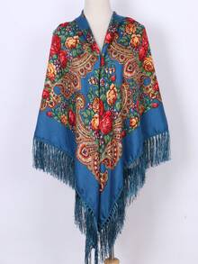 NAAMLOOS 63 Inch Floral Print Polyester Scarf, Oversized Shawl, Wrap, Poncho, Blanket For Women, Autumn/Winter,Beach,Holiday,Accessories,Travel Essential - Multicolor - View 22
