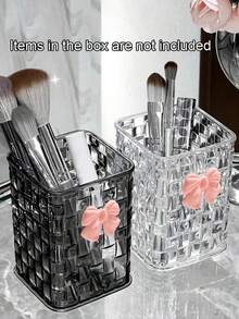 Transparent Desktop Pen Holder & Storage Box, Desk Organizer For Students, Office, Home Use