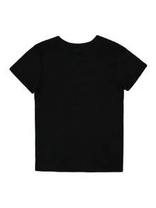 Camiseta playera básica gráfica estampada casual dama mujer manga corta cuello redondo look casual relajado cómodo versátil fresca ligera colorido diseño floral rosas virgen guadalupe - Negro - Ver 2