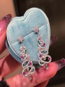 Christmas Earrings For Women Holiday Earrings Drop Dangle Earring Party Jewelry Festival Decoration Christmas Tree Earrings Colorful