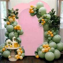 1pc Pink Wedding Arch Backdrop Stand Cover, Chiara Dome Arch Backdrop Stand Cover, Birthday Party Ceremony Decoration, Event Arch Cover, Ceremony Pink Wedding Decor