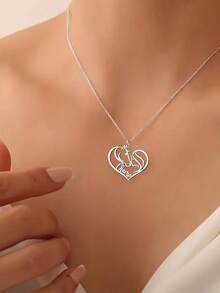 1pc Customized Running Horse Name Necklace, Unisex Stainless Steel Animal Pendant Necklace, Personalized Jewelry Gift - Multicolor 1 - View 4