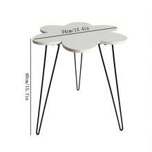 1pc White Flower Side Table, Waterproof & Scratch-Resistant, Detachable, Modern Minimalist Living Room Coffee Table, Bedroom Nightstand, Simple Storage Table - Multicolor - View 3